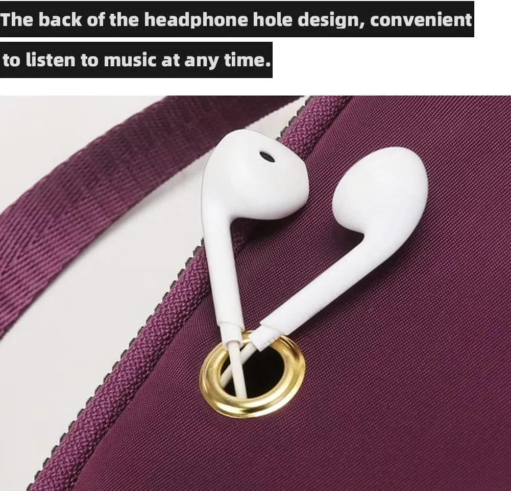 Mudono Crossbody Bag for Women Nylon Waterproof Shoulder Purse Small Travel Messenger Satchel Ladies Lightweight Handbag
