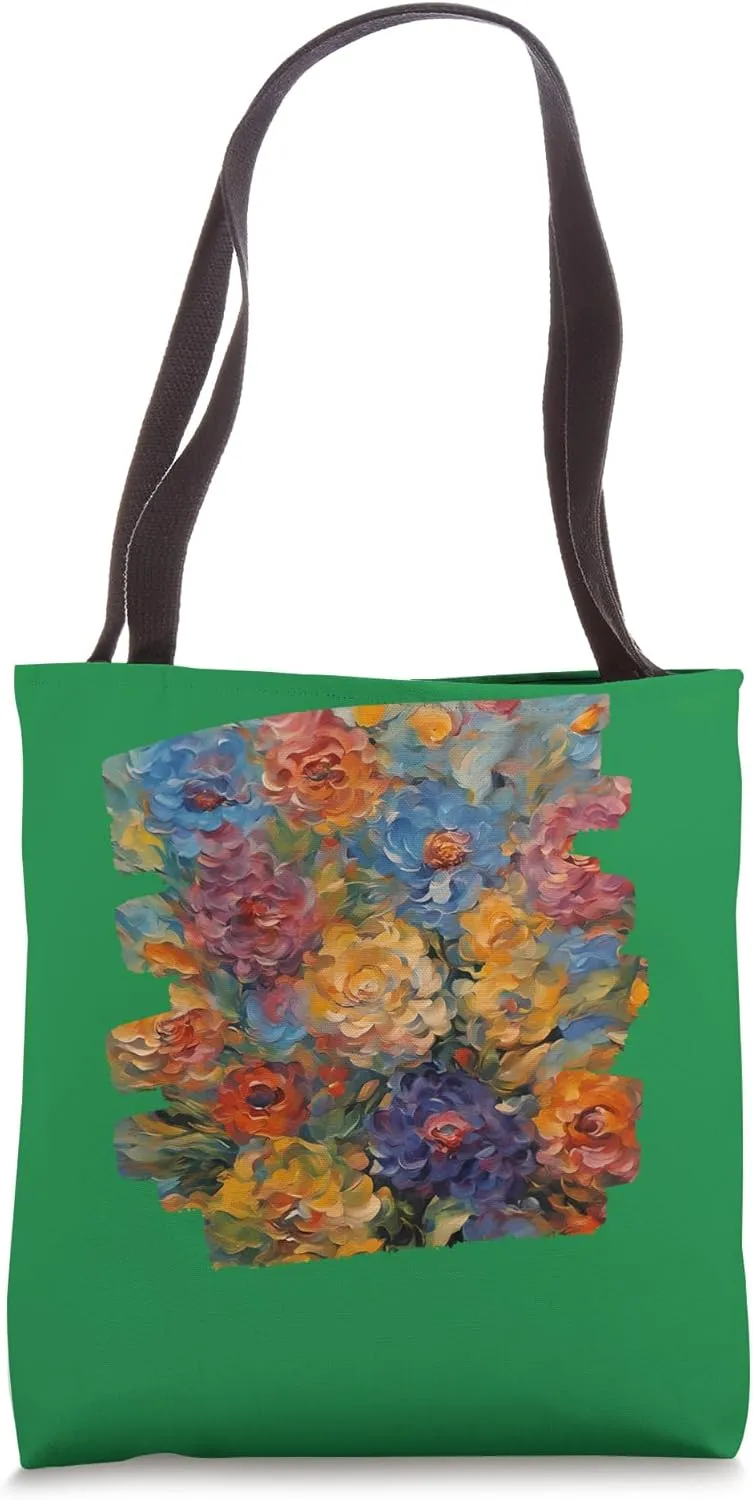 Multi-Colored Flowers, Impressionist Flowers Series Tote Bag