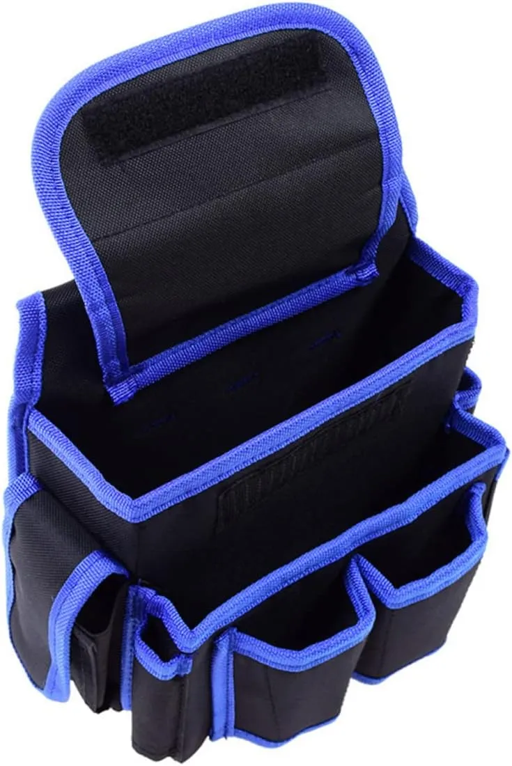 Multi Function Electrician's Pouch Waist Bag for Tools Durable Maintenance Bag with Multiple Pockets Blue Color for Electricians and Technicians Strong and Versatile