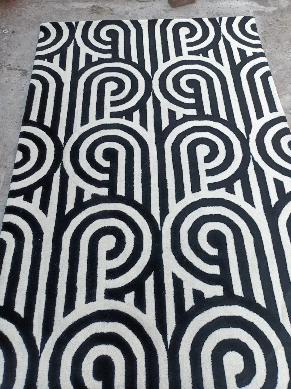 Multi Geometric Rugs 100% Woolen Area Handmade Tufted Rugs Accent Oriental Carpet Modern Home Decor Rug for Kids Room Bedroom Kitchen Dining Living Room by Modern Carpet (3x5 Feet)
