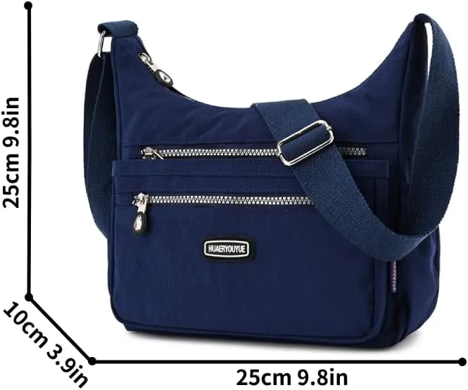 Multi pocket crossbody bag for middle-aged women, Waterproof nylon shoulder bag, Mom's gift,