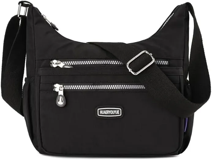 Multi pocket crossbody bag for middle-aged women, Waterproof nylon shoulder bag, Mom's gift,