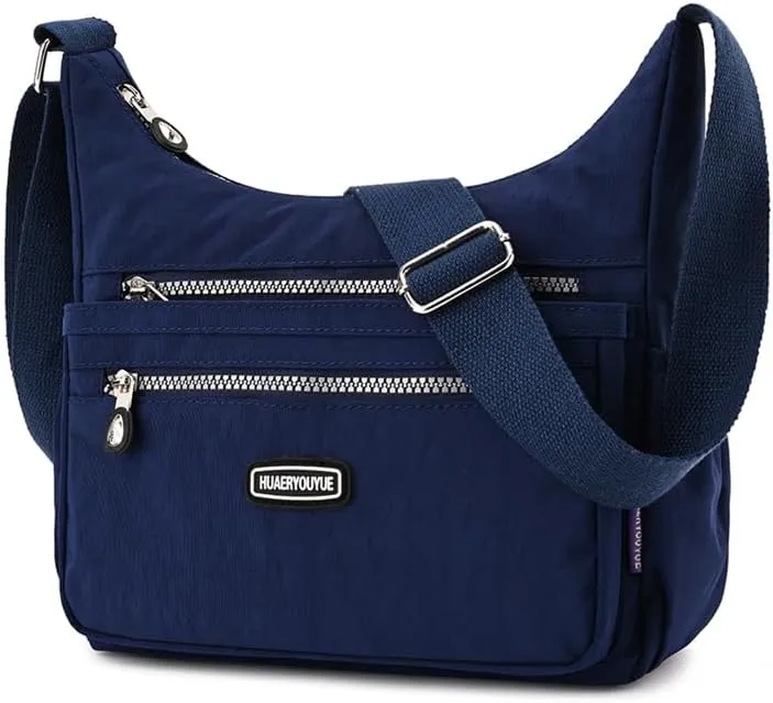 Multi pocket crossbody bag for middle-aged women, Waterproof nylon shoulder bag, Mom's gift,