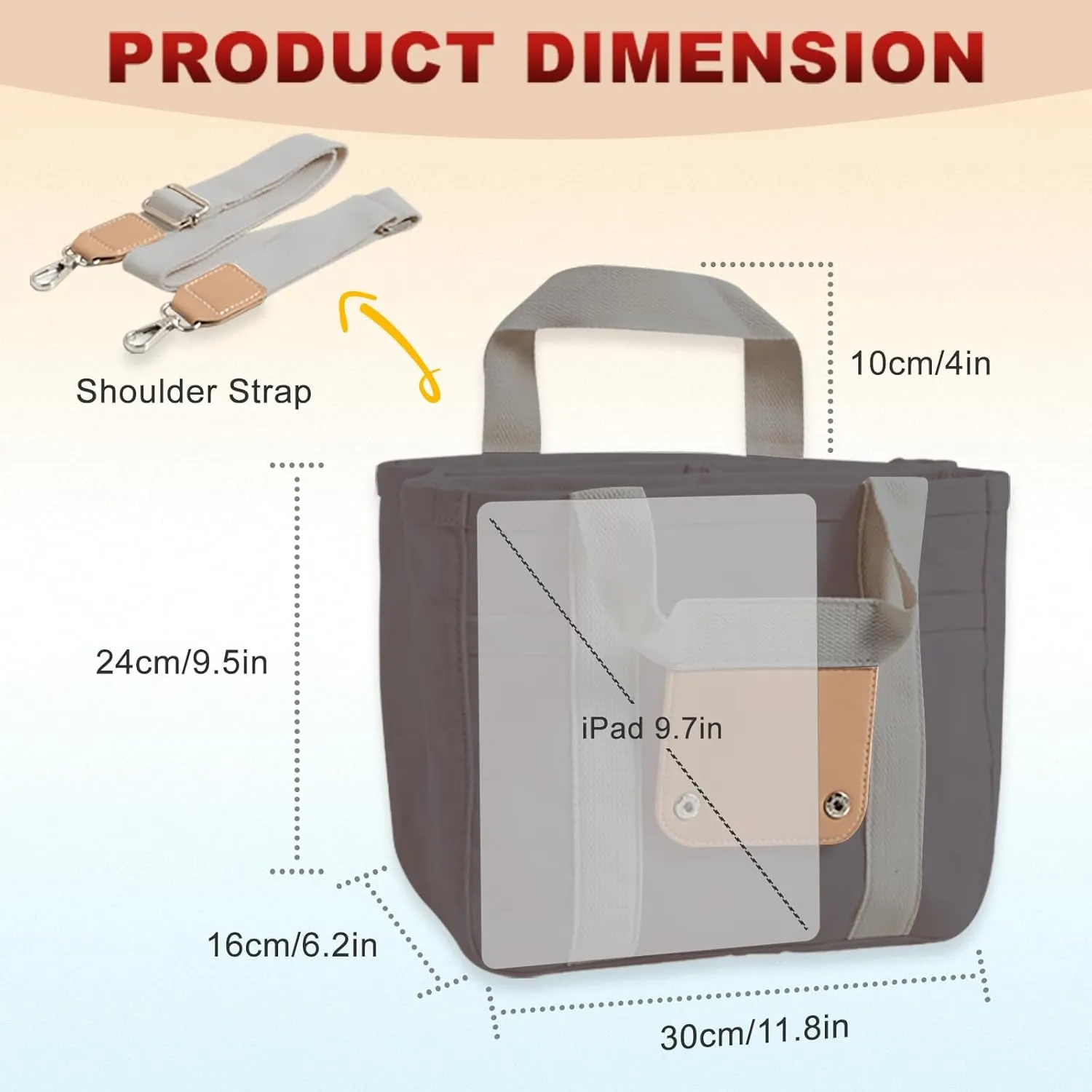 Multi Pocket Tote Bag for Women Canvas Bag with Handle Bag Large Cpacity Purse Reusable Handbag