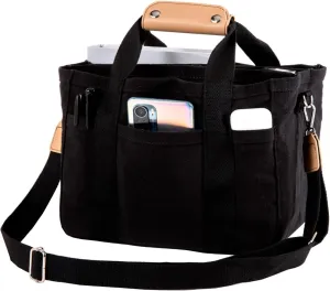 Multi Pocket Tote Bag for Women Canvas Bag with Handle Bag Large Cpacity Purse Reusable Handbag