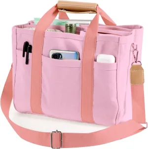 Multi Pocket Tote Bag for Women Canvas Bag with Handle Bag Large Cpacity Purse Reusable Handbag