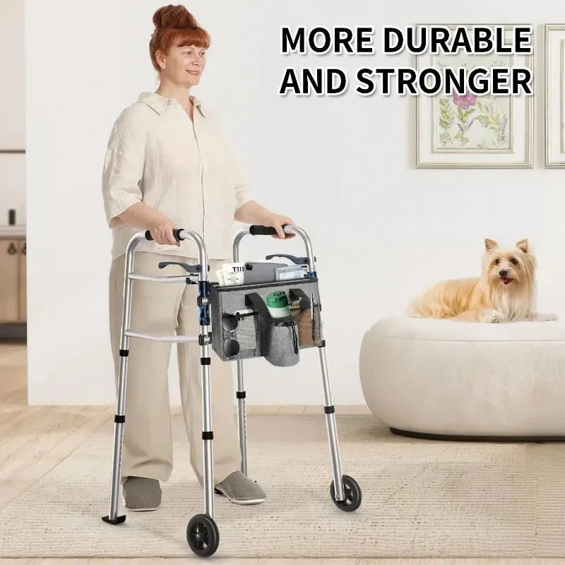 Multi Pocket Wheelchair Armrest Bag With Cup Holder 40 X 25 X 8 Cm