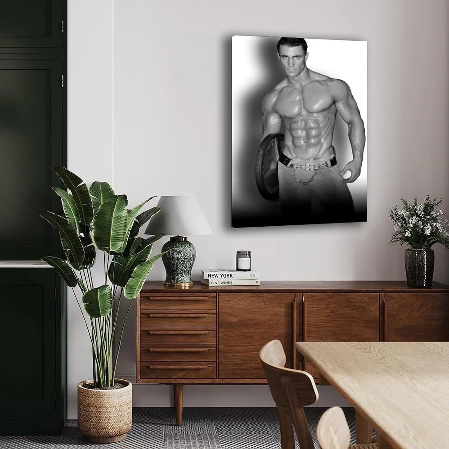 Muscle Man Greg Plitt Mr. Bodybuilder Poster Retro Famous Actor Poster (4) Canvas Painting Wall Art Poster for Bedroom Living Room Decor 08x12inch(20x30cm) Frame-style
