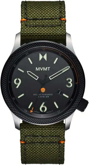 MVMT Men's Field II - Solar Rechargeable - Sport's Watch - Water-Resistant 10 ATM/100 Meters - 41mm