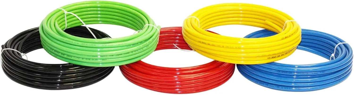 Mytee Products 3/8" OD x 50' Green SAE J844 Nylon Air Brake Tubing DOT Approved | Pneumatic Nylon Air Line Hose for Brake System