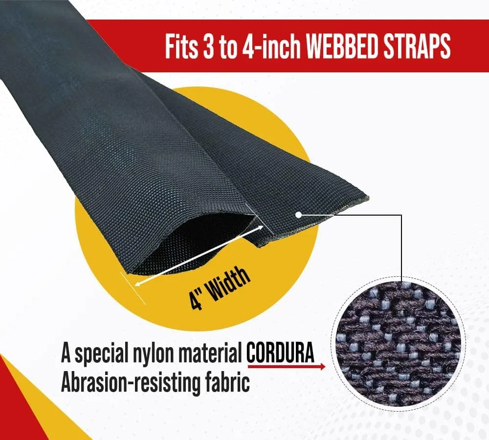 Mytee Products Cordura Strap Protectors Webbing Ratchet Tie-Down Winch Straps Web Protector