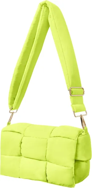 NAARIIAN Shoulder bags for women, Light-weight small puffer purses waterproof, hand-woven puffy bag crossbody handbag