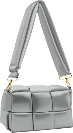 NAARIIAN Shoulder bags for women, Light-weight small puffer purses waterproof, hand-woven puffy bag crossbody handbag