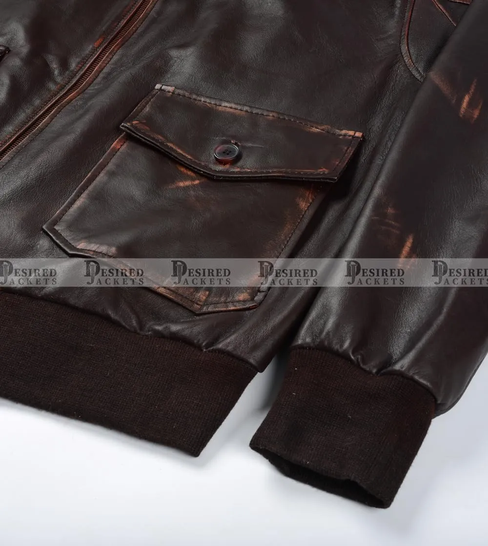 Navy G-1 Real Leather Bomber Jacket Men with Removable Fur Collar Vintage Flight Aviator Leather Jacket Men
