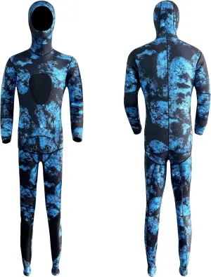 Neoprene Scuba Diving Wetsuit 3MM Winter Warm Men Hood Surfing Front Zipper Snorkeling Spearfishing Hooded Diving Suit