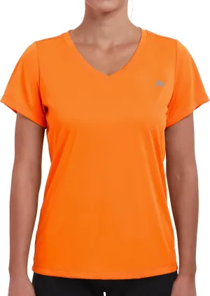 Nepest Women's UPF 50  Sun Shirts Dry Fit Athletic Running Long Sleeve T-Shirts V-Neck Performance Tee Top