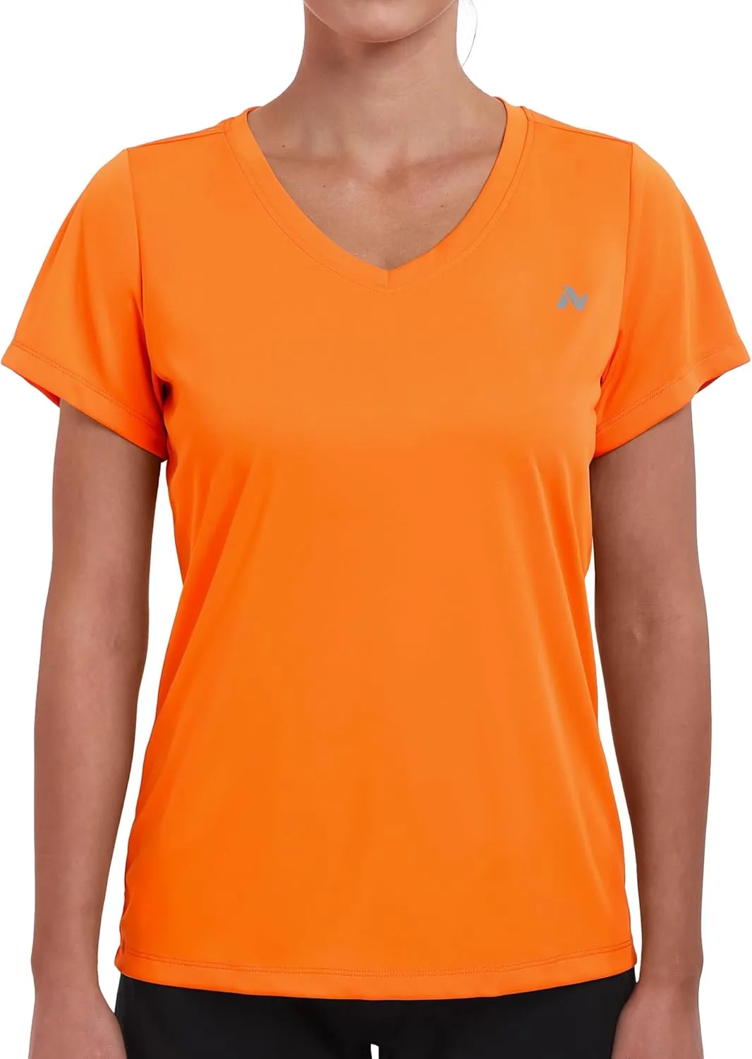 Nepest Women's UPF 50  Sun Shirts Dry Fit Athletic Running Long Sleeve T-Shirts V-Neck Performance Tee Top