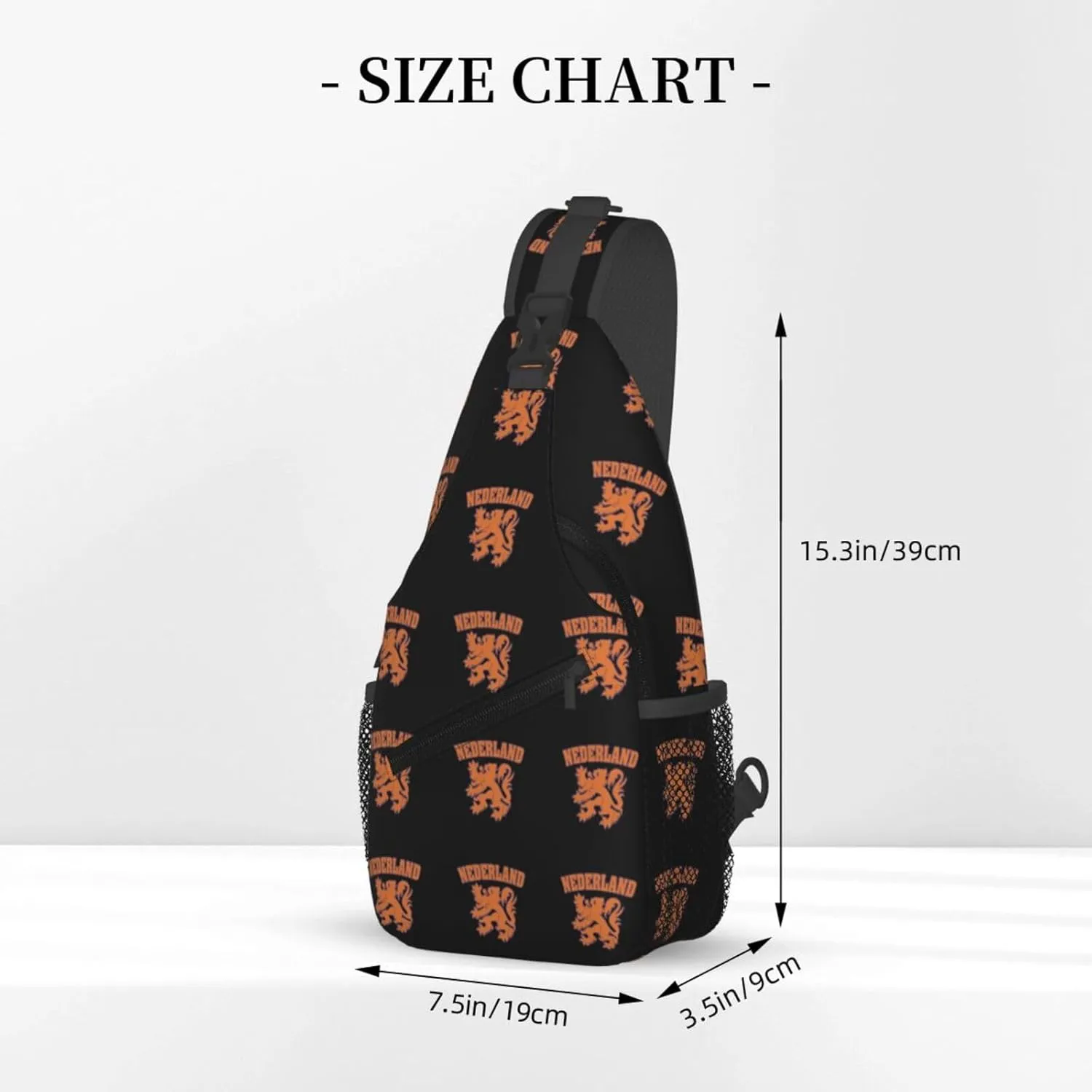 Netherlands Flag Lion Dutch Pride Sling Bag Crossbody Backpack Shoulder Casual Daypack Bag for Men Women
