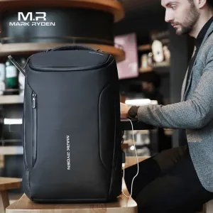 New Anti-thief Fashion Men Backpack Multifunctional Waterproof 17.3 inch Laptop Bag Man USB Charging Travel Bag