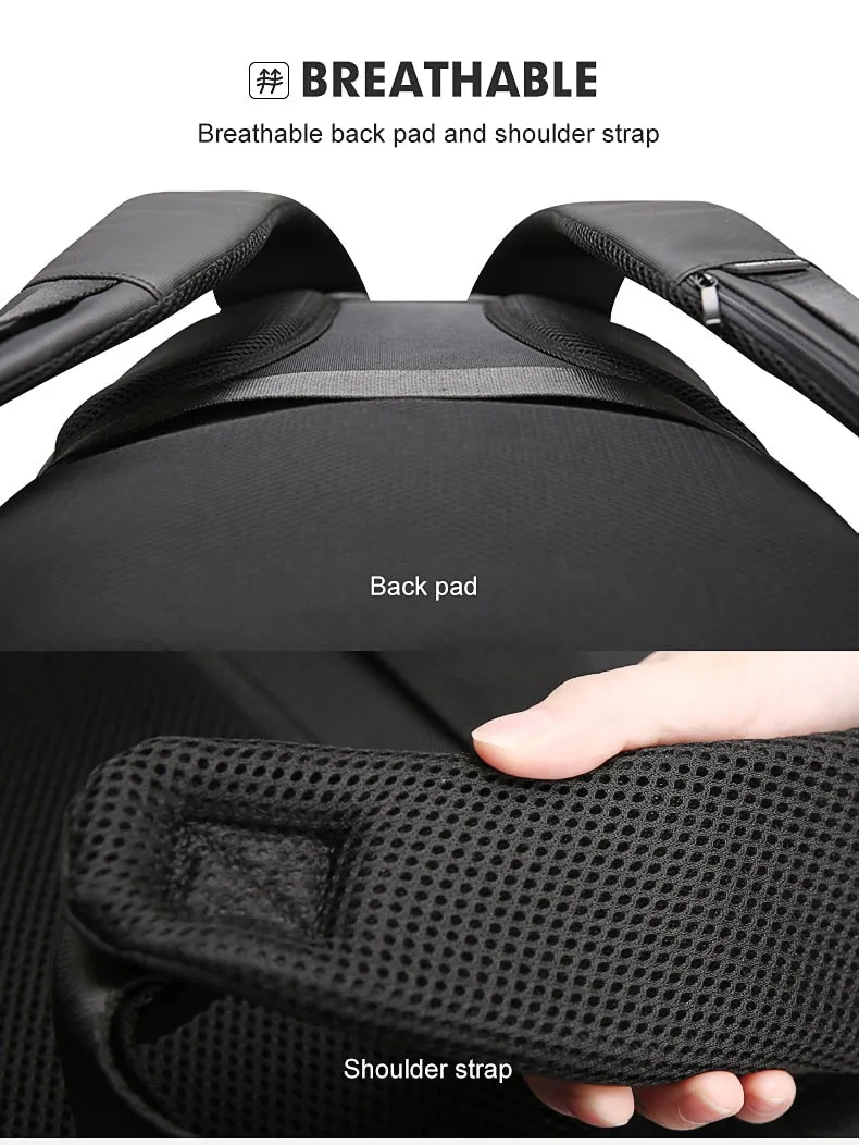 New Anti-thief Fashion Men Backpack Multifunctional Waterproof 17.3 inch Laptop Bag Man USB Charging Travel Bag