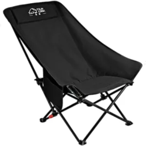 NIBHZ Folding Beach Chairs for Adults, Camping Chairs Adjustable Reclining Chairs Portable Foldable Beach Chairs for Beach Camping Sports Concerts Outdoor,Black