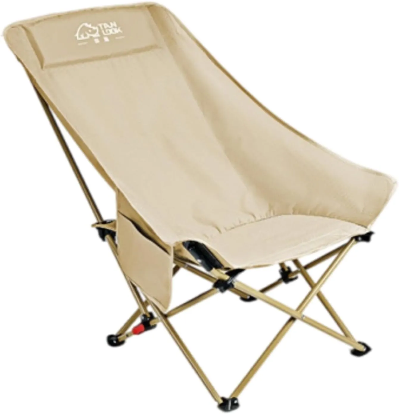 NIBHZ Folding Beach Chairs for Adults, Camping Chairs Adjustable Reclining Chairs Portable Foldable Beach Chairs for Beach Camping Sports Concerts Outdoor,Brown