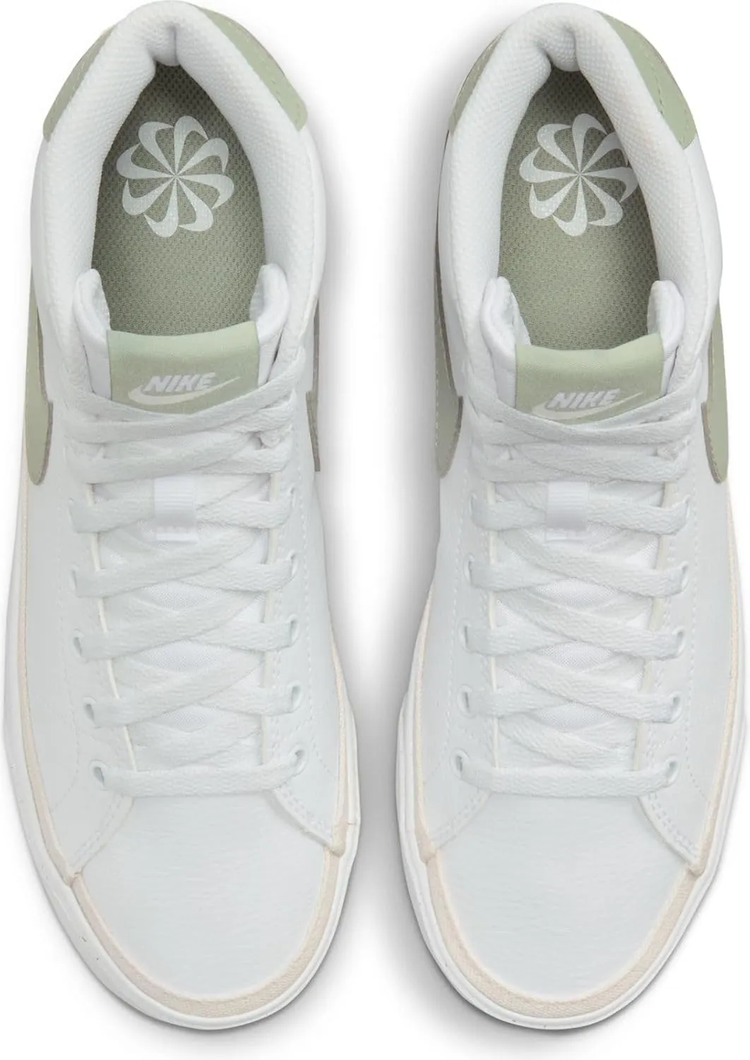 Nike Court Legacy Mid Next Nature Women's Shoes (FV6036-101, White/Phantom/Jade Horizon)