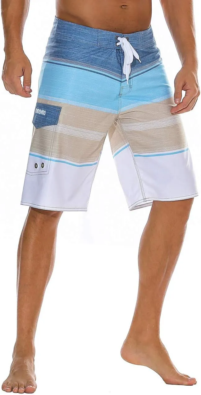 ninovino Men's Sportwear Swim Trunks Quick Dry Board Shorts with Lining