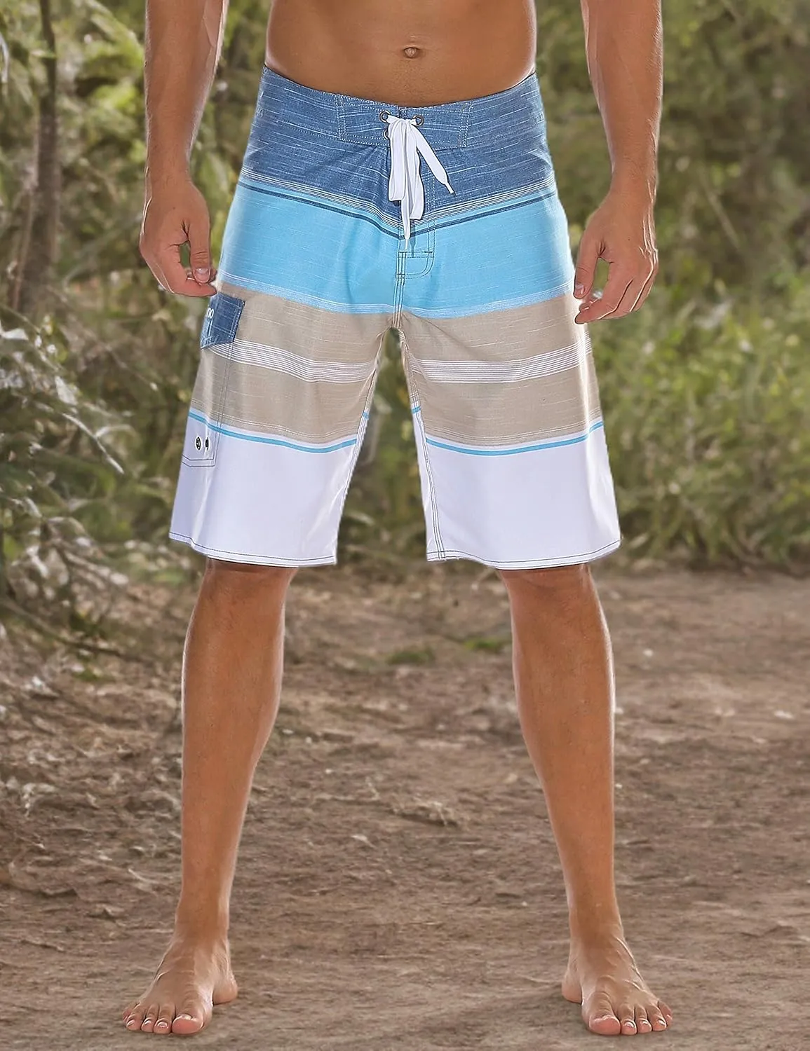 ninovino Men's Sportwear Swim Trunks Quick Dry Board Shorts with Lining