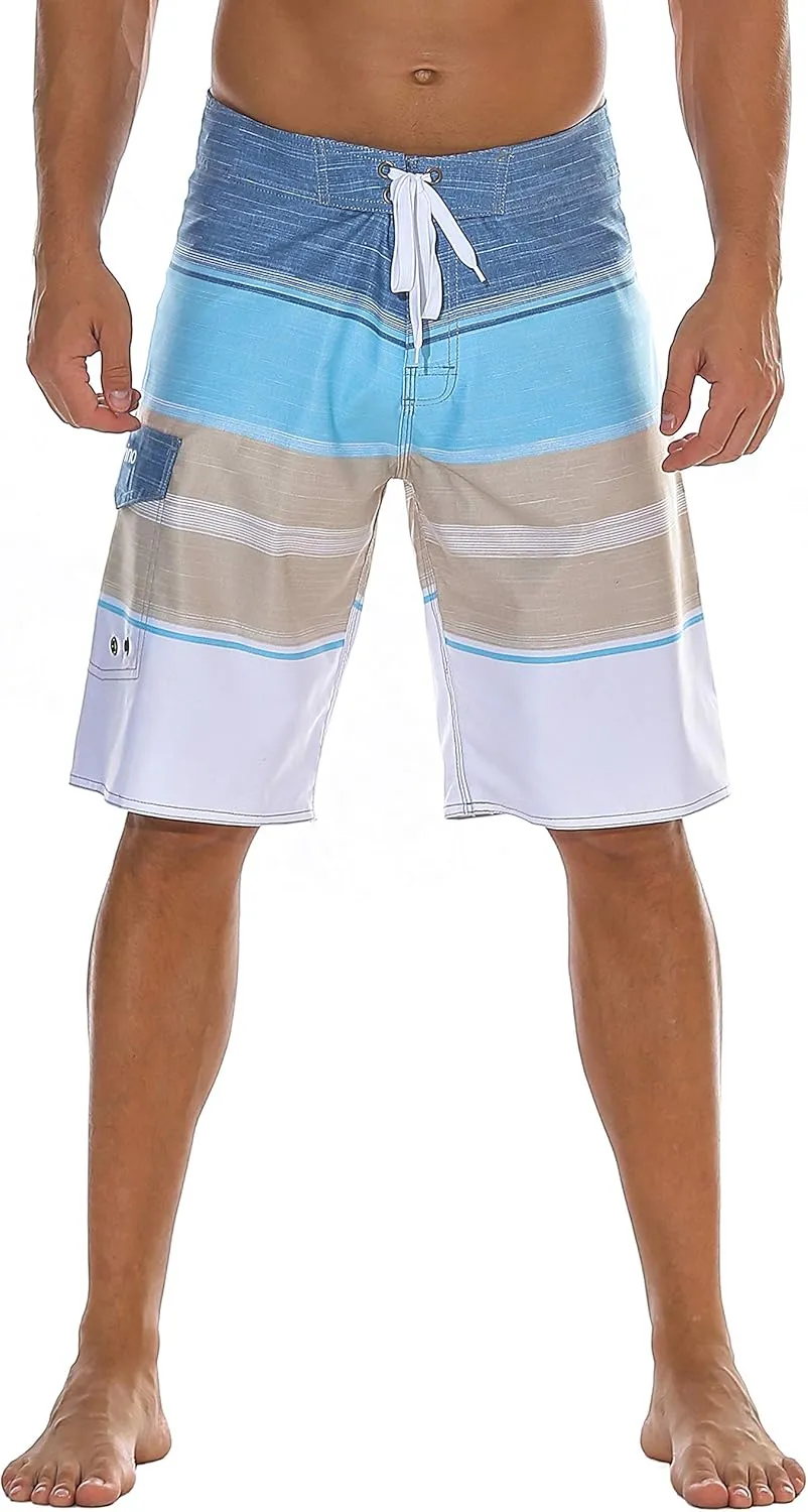 ninovino Men's Sportwear Swim Trunks Quick Dry Board Shorts with Lining