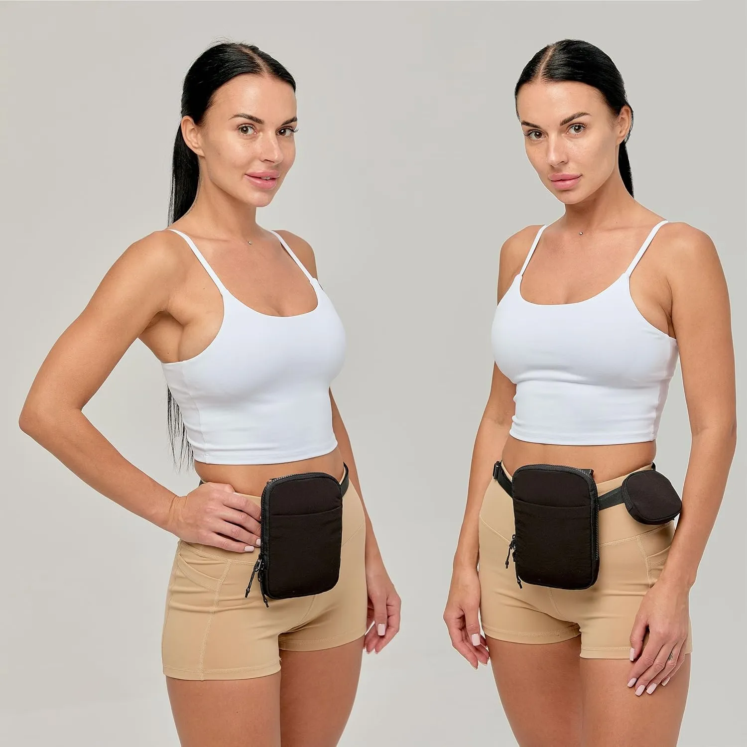 Niumike Small Crossbody Bag Adjustable Belt Bag with Removable Pouch Nylon Cell Phone Purse for Women Travel Workout Hiking