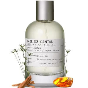 No.33 SANTAL, Parfum Spray, 3.4 Fl oz Unisex - Iconic Scent of New York A Cult Fragrance - Long-Lasting 100ml