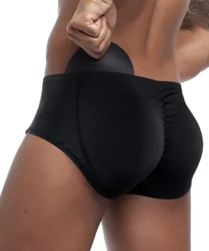 NonEcho Men Padded Underwear Briefs Boxers Men Butt Booster Hip Enhancer 4 Detachable Pads