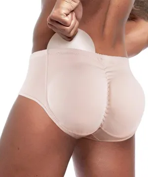 NonEcho Men Padded Underwear Briefs Boxers Men Butt Booster Hip Enhancer 4 Detachable Pads