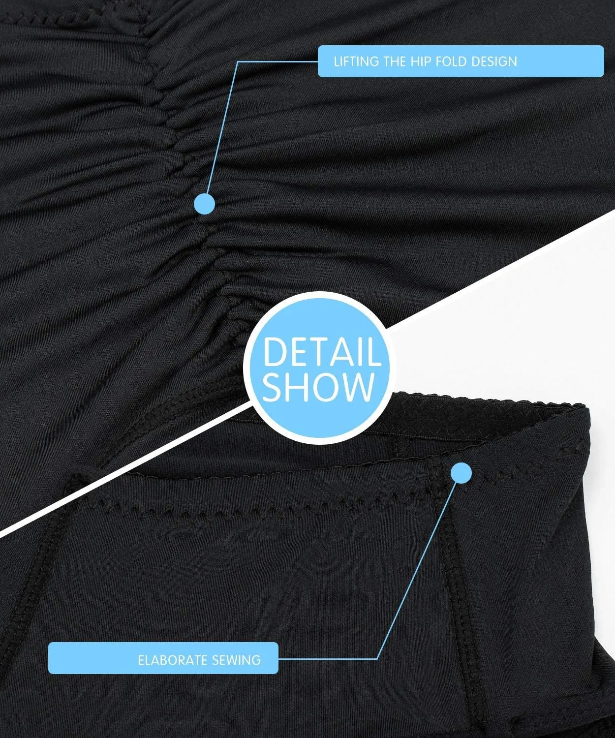 NonEcho Men Padded Underwear Briefs Boxers Men Butt Booster Hip Enhancer 4 Detachable Pads