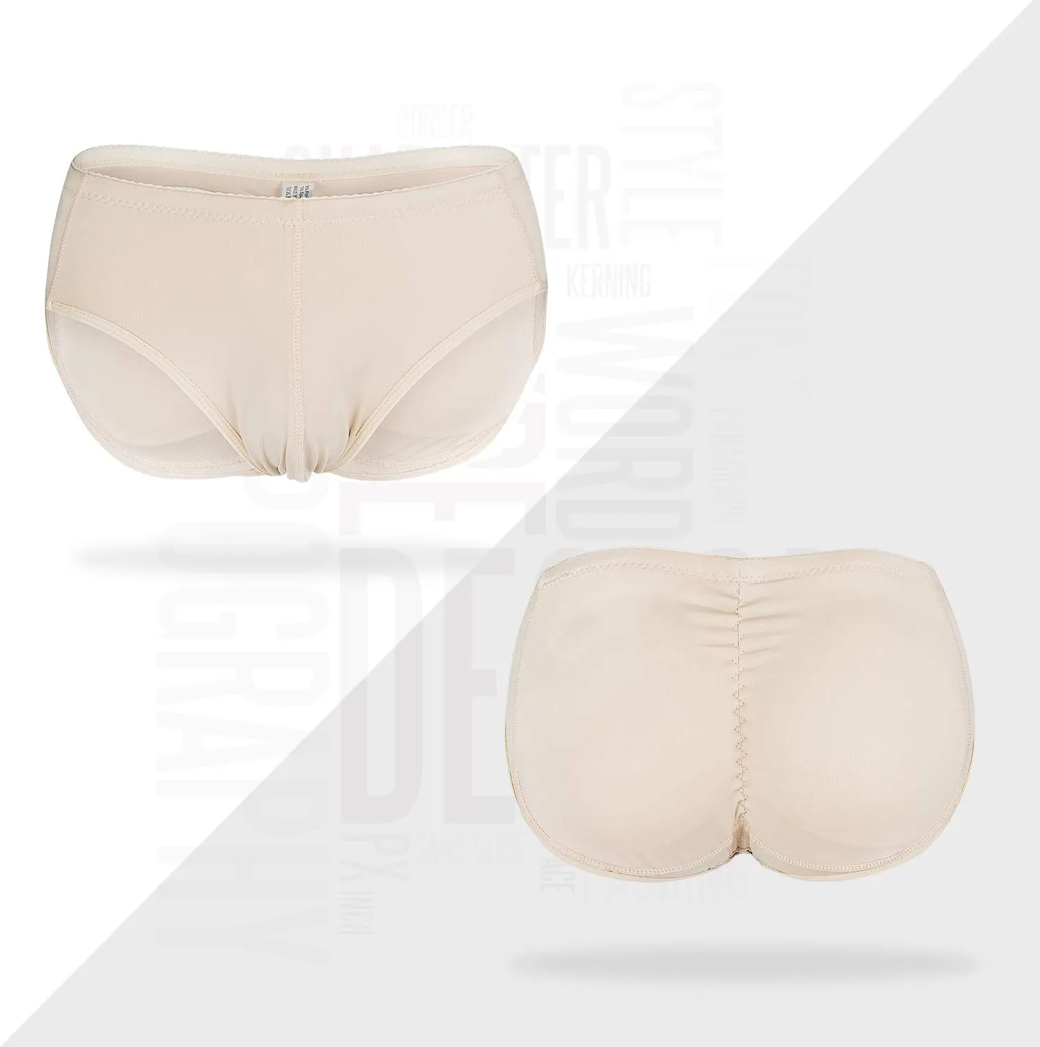 NonEcho Men Padded Underwear Briefs Boxers Men Butt Booster Hip Enhancer 4 Detachable Pads
