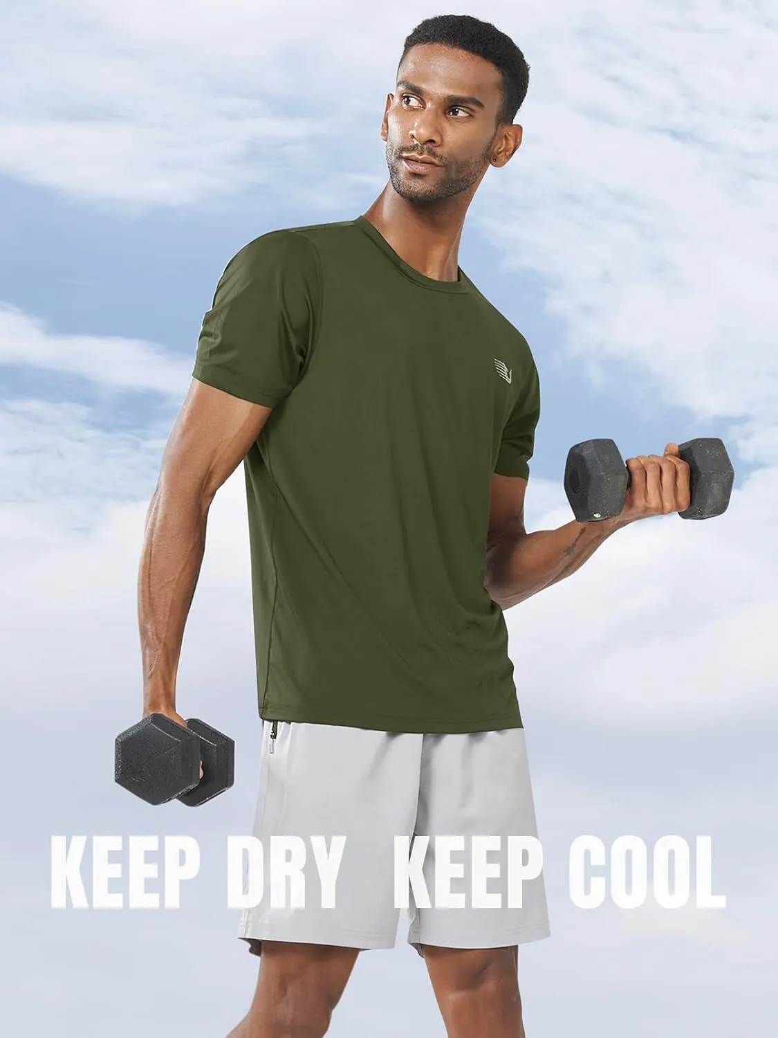 NORTHYAD Men's Athletic Shirts Workout Running Short Sleeve T-Shirt Quick Dry Lightweight Gym Tee Tops