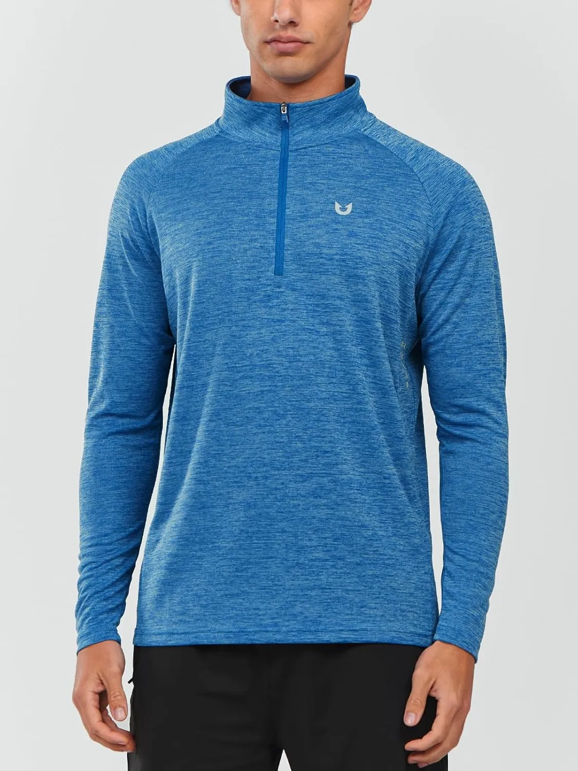 NORTHYARD Men's Running Shirt Long Sleeve Quarter Zip Pullover Moisture Wicking Quick Dry Athletic Workout Shirts