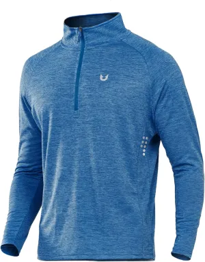 NORTHYARD Men's Running Shirt Long Sleeve Quarter Zip Pullover Moisture Wicking Quick Dry Athletic Workout Shirts