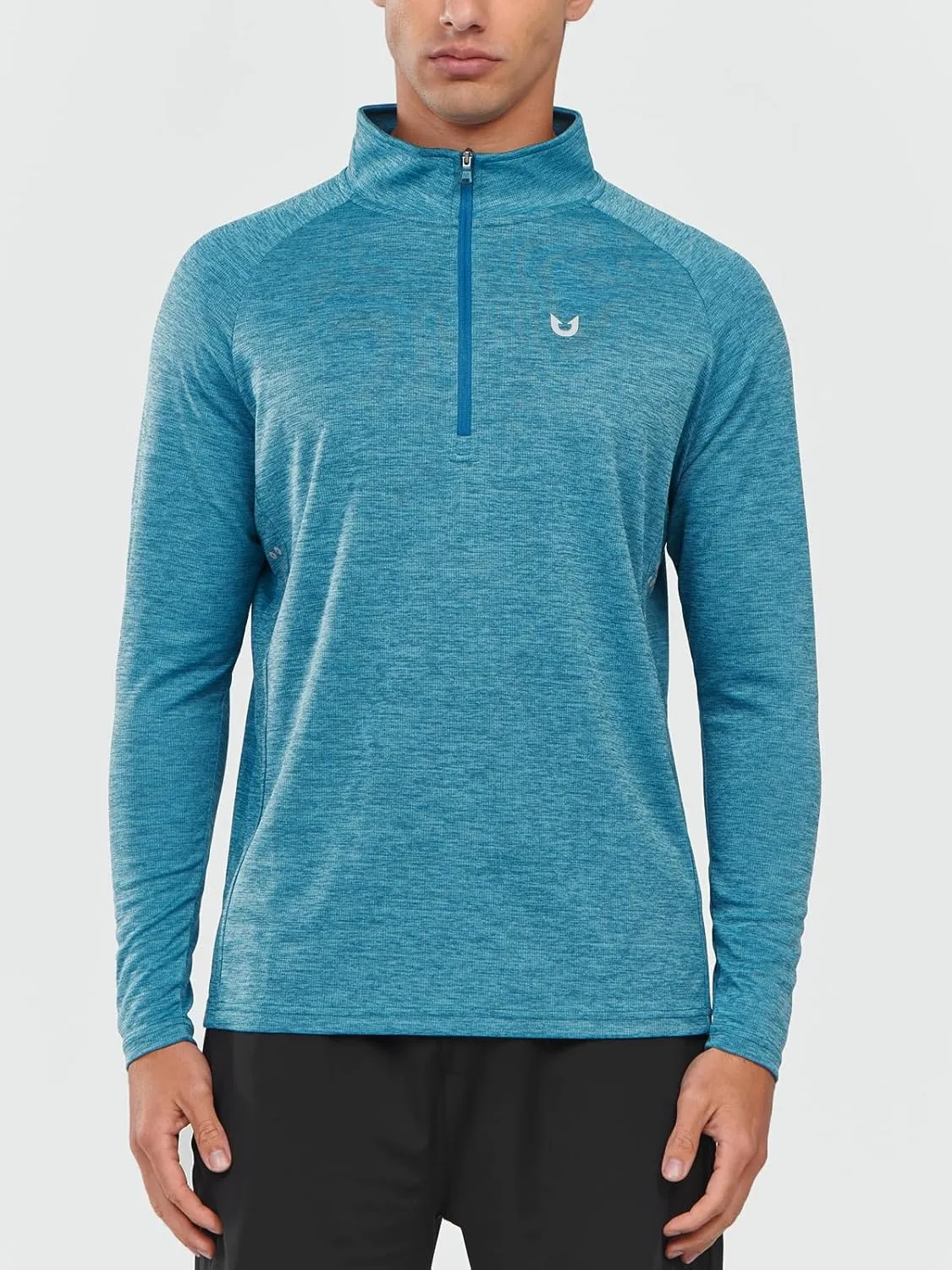 NORTHYARD Men's Running Shirt Long Sleeve Quarter Zip Pullover Moisture Wicking Quick Dry Athletic Workout Shirts