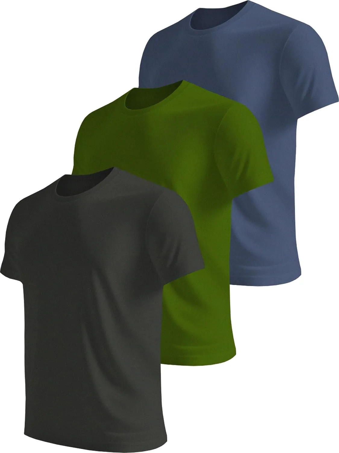 Nutria Mens Dry Fit Workout Shirts 3 Pack Short Sleeve Gym Athletic Running Tees Moisture Wicking Light Breathable Cool U18
