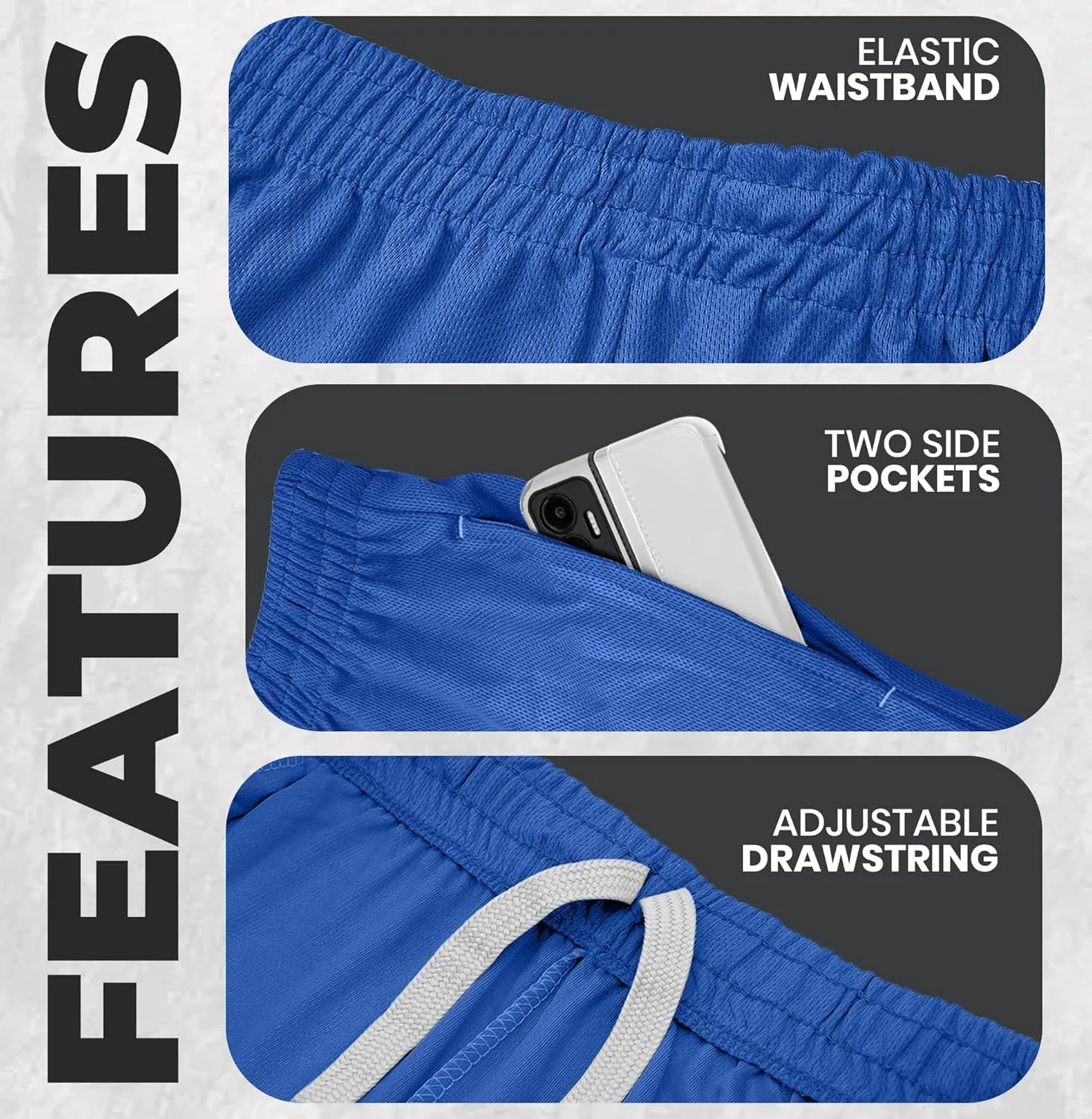NY Threads Men's Athletic Shorts Quick Dry Loose-Fit Lightweight Running Workout Gym Shorts with Pockets