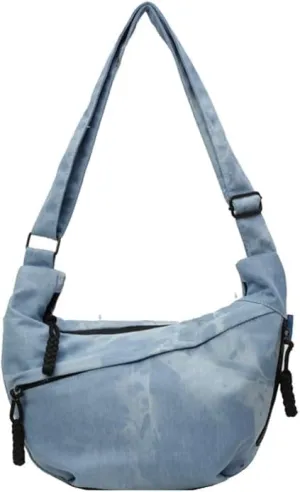Nylon Crescent Crossbody Bag for Women Luna Bag Dumpling Bag Hobo Bag Moon Shoulder Bag