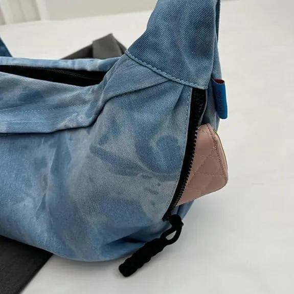 Nylon Crescent Crossbody Bag for Women Luna Bag Dumpling Bag Hobo Bag Moon Shoulder Bag