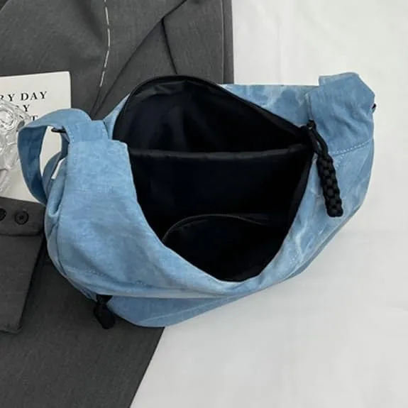 Nylon Crescent Crossbody Bag for Women Luna Bag Dumpling Bag Hobo Bag Moon Shoulder Bag