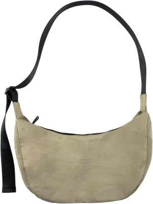 Nylon Crescent Shoulder Bag for Women Men,Crossbody Bag with Adjustable Strap&Dual Interior Zip Pocket