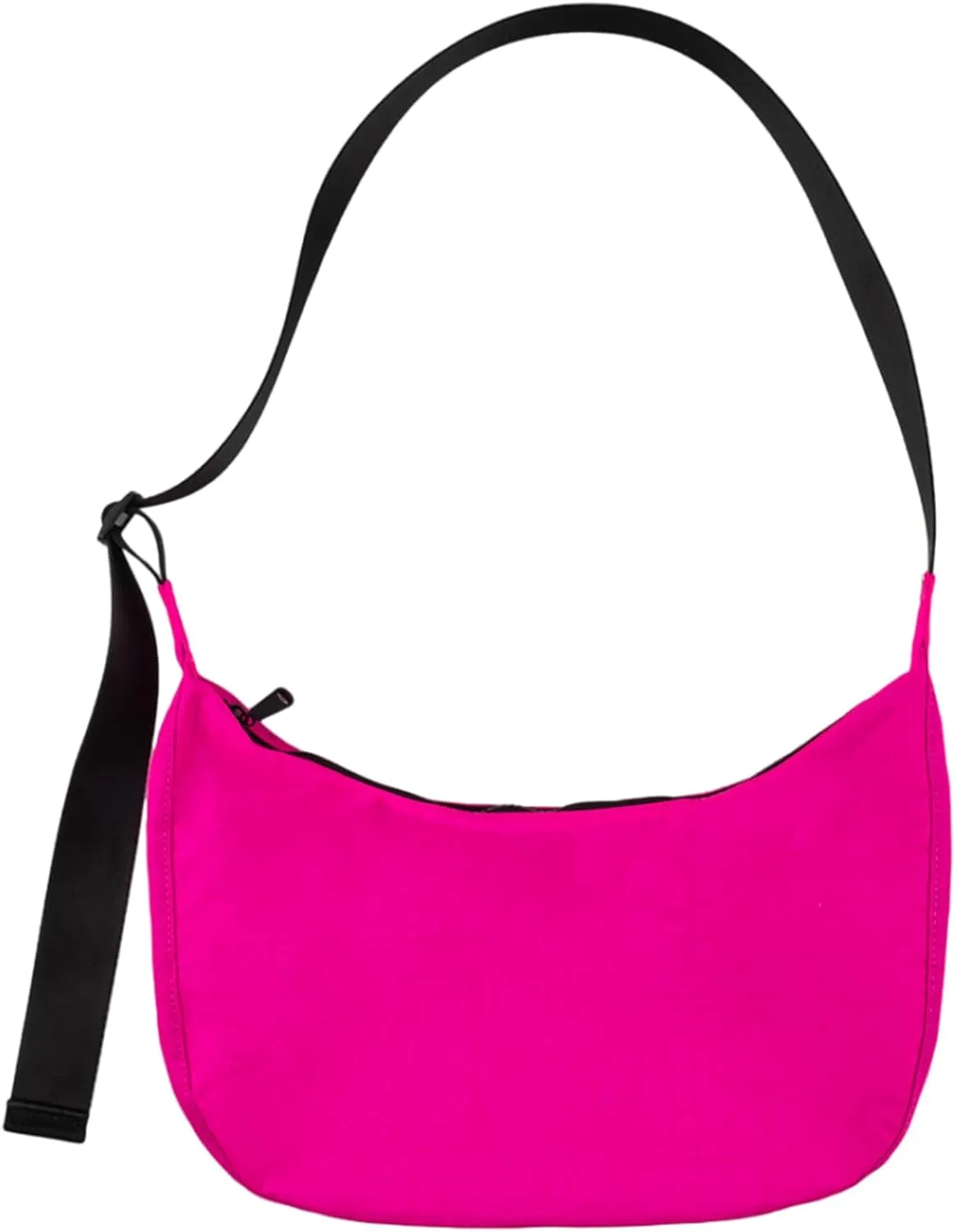 Nylon Crescent Shoulder Bag for Women Men,Crossbody Bag with Adjustable Strap&Dual Interior Zip Pocket