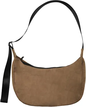 Nylon Crescent Shoulder Bag for Women Men,Crossbody Bag with Adjustable Strap&Dual Interior Zip Pocket