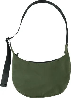 Nylon Crescent Shoulder Bag for Women Men,Crossbody Bag with Adjustable Strap&Dual Interior Zip Pocket
