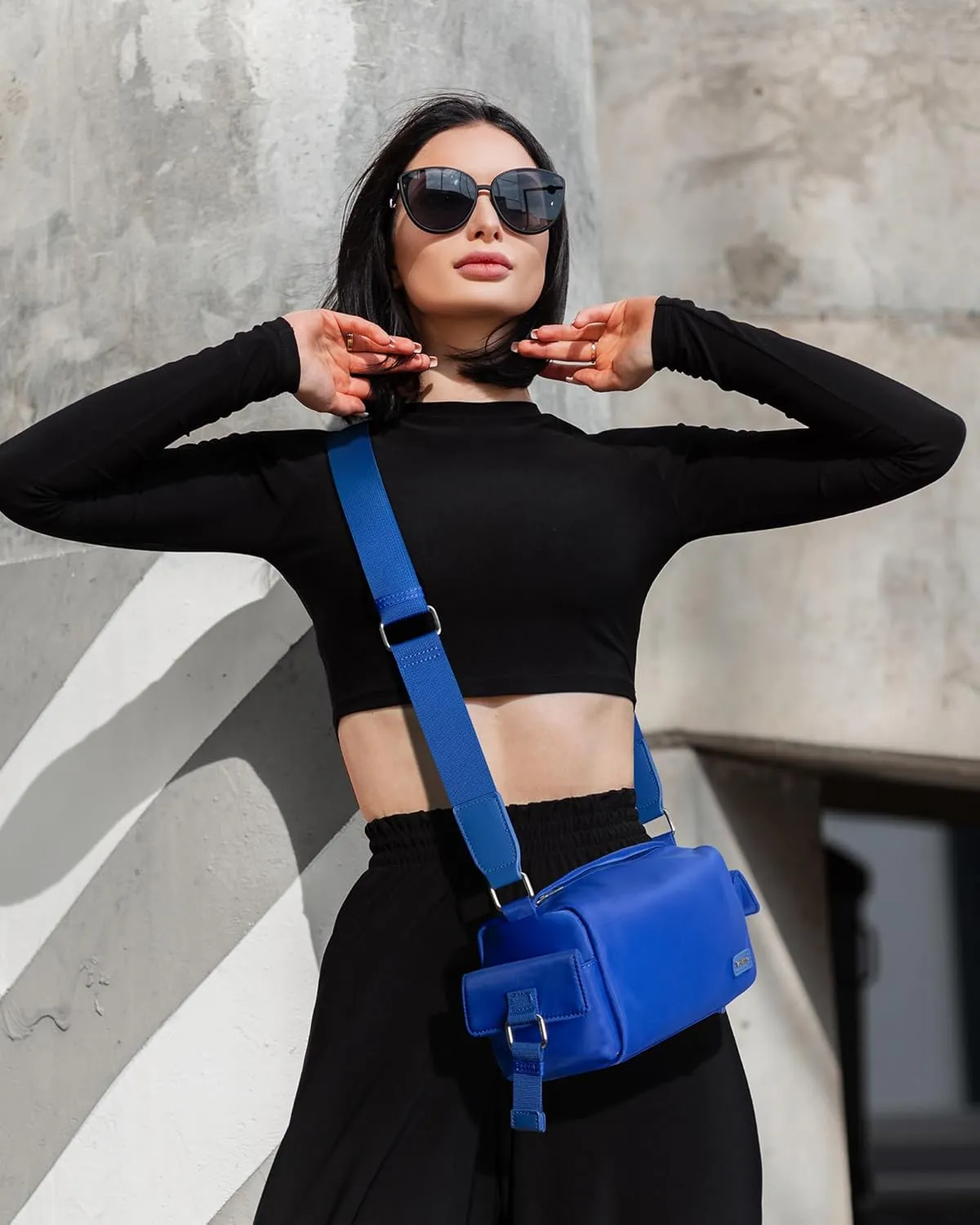 Nylon Crossbody Bag for Women Trendy Design Small Shoulder Sling Bag Clutch with Adjustable Strap